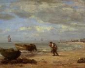 尤金 布丹 : Low Tide near Honfleur
